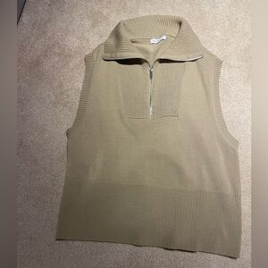 WeWoreWhat, half zipper, oversized sweater vest.